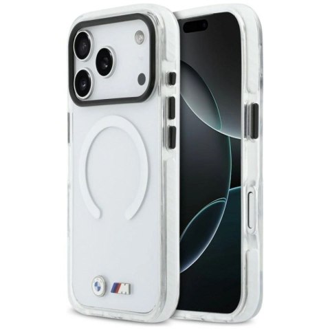 Etui BMW M IML Shockproof Metal Logos MagSafe na iPhone 17 Pro - przezroczyste BMW