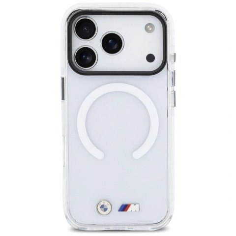 Etui BMW M IML Shockproof Metal Logos MagSafe na iPhone 17 Pro - przezroczyste BMW