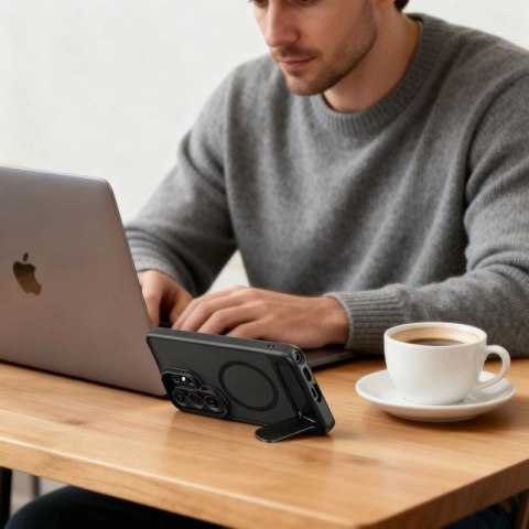 Etui Tech-Protect MagRack MagSafe na Samsung Galaxy S26 Ultra - czarne matowe Tech-Protect