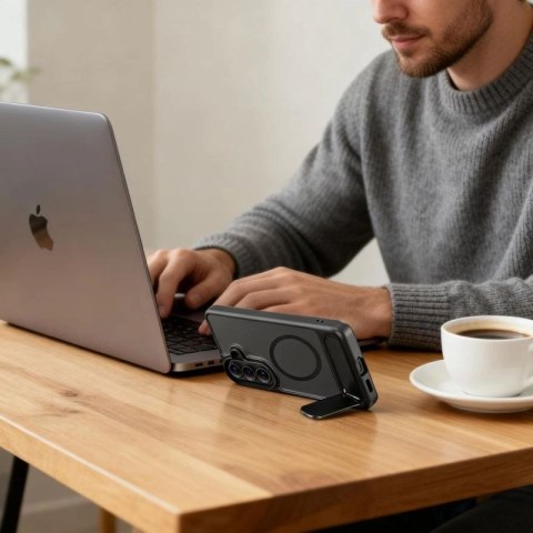 Etui Tech-Protect MagRack MagSafe na Samsung Galaxy S26 - czarne matowe Tech-Protect