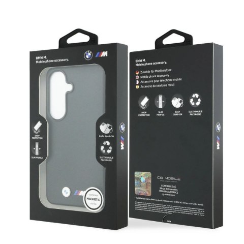 Etui BMW M Metal Logo MagSafe na Samsung Galaxy S26 - czarne BMW