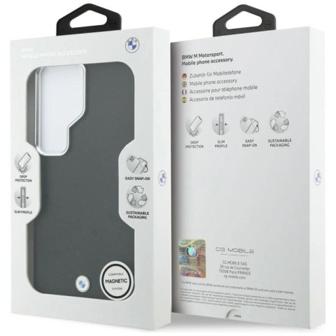 Etui BMW Sign Metal Logo MagSafe na Samsung Galaxy S26 Ultra - czarne BMW