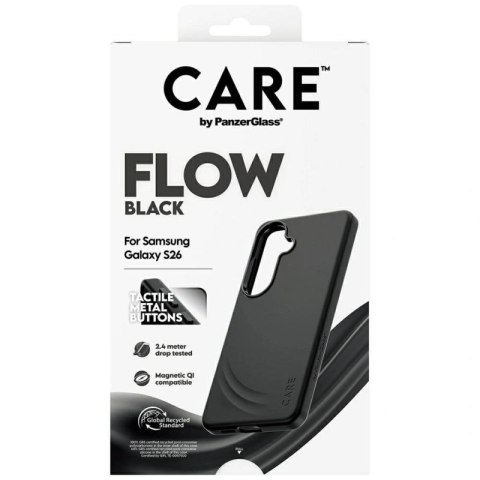 Etui CARE by PanzerGlass Flow Black QI na Samsung Galaxy S26 - czarne PanzerGlass