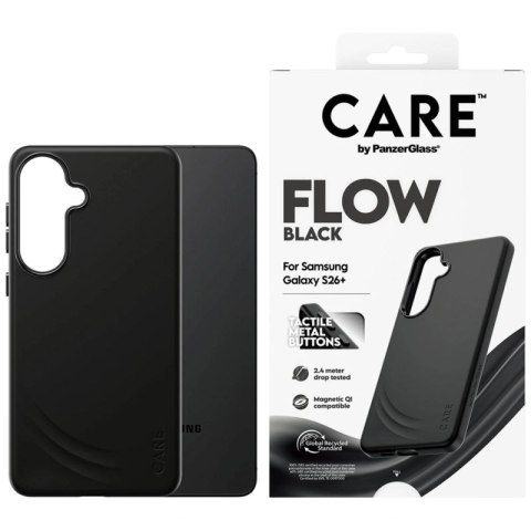 Etui CARE by PanzerGlass Flow Black Qi na Samsung Galaxy S26+ - czarne PanzerGlass