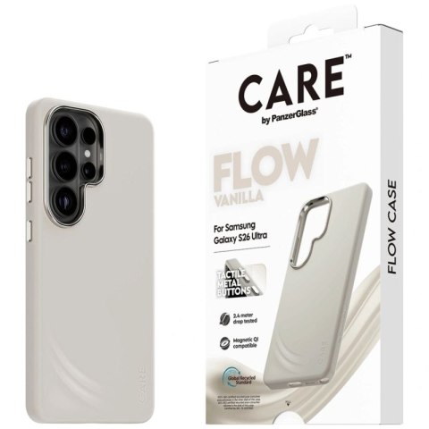 Etui CARE by PanzerGlass Flow Vanilla Qi na Samsung Galaxy S26 Ultra - beżowe PanzerGlass