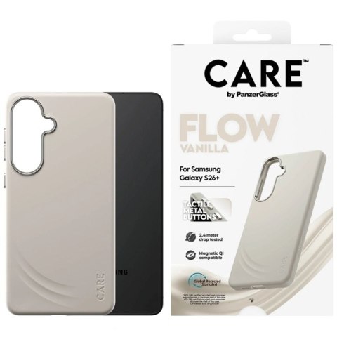 Etui CARE by PanzerGlass Flow Vanilla Qi na Samsung Galaxy S26+ - beżowe PanzerGlass
