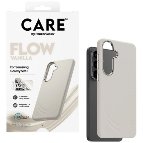 Etui CARE by PanzerGlass Flow Vanilla Qi na Samsung Galaxy S26+ - beżowe PanzerGlass