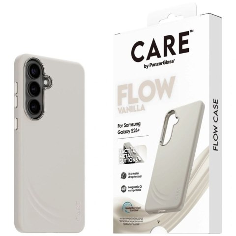Etui CARE by PanzerGlass Flow Vanilla Qi na Samsung Galaxy S26+ - beżowe PanzerGlass