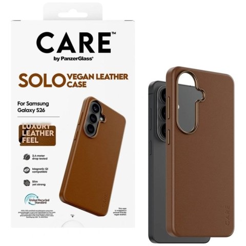 Etui CARE by PanzerGlass Solo na Samsung Galaxy S26 - brązowe PanzerGlass