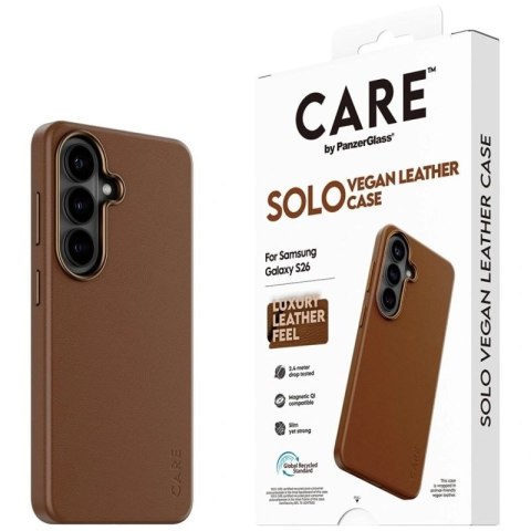 Etui CARE by PanzerGlass Solo na Samsung Galaxy S26 - brązowe PanzerGlass
