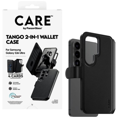 Etui CARE by PanzerGlass Tango 2w1 Wallet na Samsung Galaxy S26 Ultra - czarne Hikvision