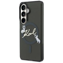 Etui Karl Lagerfeld IML KC Script MagSafe na Samsung Galaxy S26 Plus - czarne Karl Lagerfeld