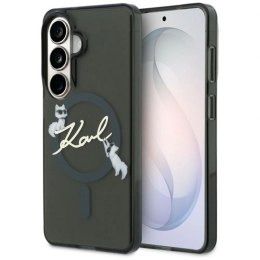Etui Karl Lagerfeld IML KC Script MagSafe na Samsung Galaxy S26 - czarne Karl Lagerfeld