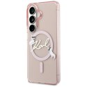 Etui Karl Lagerfeld IML KC Script MagSafe na Samsung Galaxy S26 - różowe Karl Lagerfeld