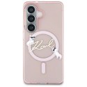 Etui Karl Lagerfeld IML KC Script MagSafe na Samsung Galaxy S26 - różowe Karl Lagerfeld