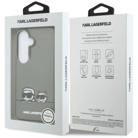 Etui Karl Lagerfeld IML Peekaboo Karl&Choupette MagSafe na Samsung Galaxy S26 - czarne Karl Lagerfeld