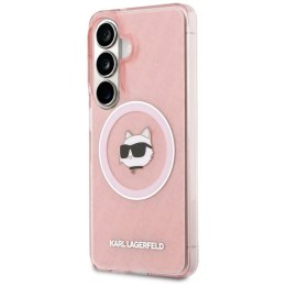 Etui Karl Lagerfeld IML Repeated Choupette MagSafe na Samsung Galaxy S26 Plus - różowe Karl Lagerfeld
