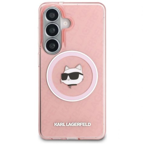 Etui Karl Lagerfeld IML Repeated Choupette MagSafe na Samsung Galaxy S26 Plus - różowe Karl Lagerfeld