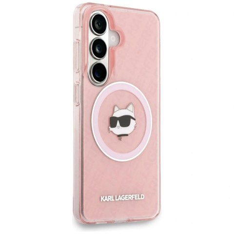 Etui Karl Lagerfeld IML Repeated Choupette MagSafe na Samsung Galaxy S26 Plus - różowe Karl Lagerfeld