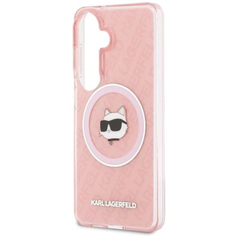Etui Karl Lagerfeld IML Repeated Choupette MagSafe na Samsung Galaxy S26 Plus - różowe Karl Lagerfeld