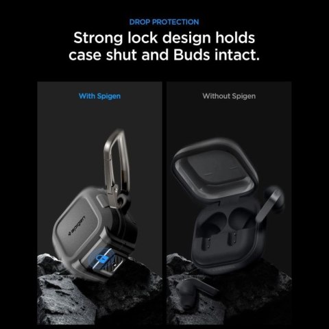 Etui Spigen Lock Fit na Samsung Galaxy Buds 4 / 4 Pro - czarne matowe Spigen