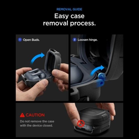 Etui Spigen Lock Fit na Samsung Galaxy Buds 4 / 4 Pro - czarne matowe Spigen