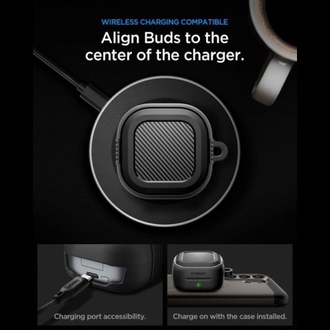 Etui Spigen Rugged Armor na Samsung Galaxy Buds 4 / 4 Pro - czarne matowe Spigen