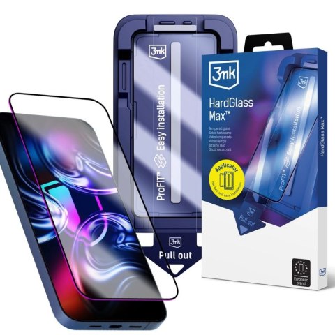Szkło hartowane 3mk HardGlass Max na iPhone 13 / 13 Pro / 14 / 16e / 17e 3mk Protection