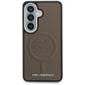 Etui Karl Lagerfeld Embossed Ring Initials MagSafe na Samsung Galaxy S26 - brązowe Karl Lagerfeld