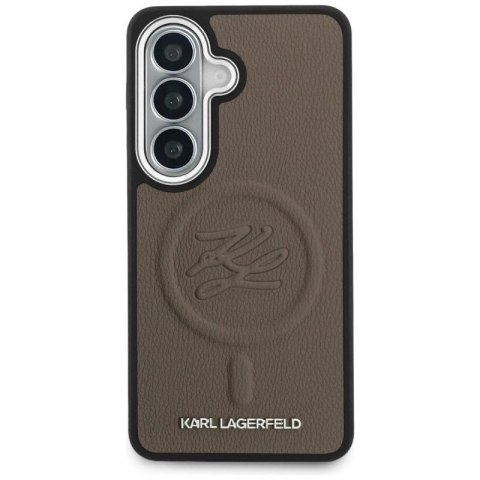 Etui Karl Lagerfeld Embossed Ring Initials MagSafe na Samsung Galaxy S26 - brązowe Karl Lagerfeld