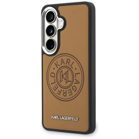 Etui Karl Lagerfeld Perforated KL MagSafe na Samsung Galaxy S26 - brązowe Karl Lagerfeld