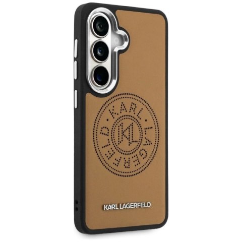 Etui Karl Lagerfeld Perforated KL MagSafe na Samsung Galaxy S26 - brązowe Karl Lagerfeld