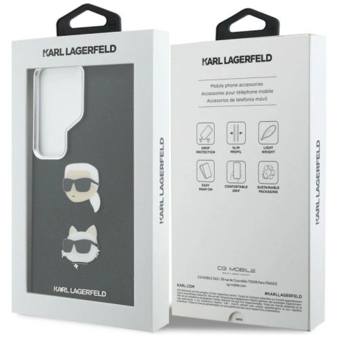 Etui Karl Lagerfeld Saffiano Double Heads Metal na Samsung Galaxy S26 Ultra - czarne Karl Lagerfeld