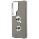 Etui Karl Lagerfeld Saffiano Double Heads Metal na Samsung Galaxy S26 Ultra - srebrne Karl Lagerfeld