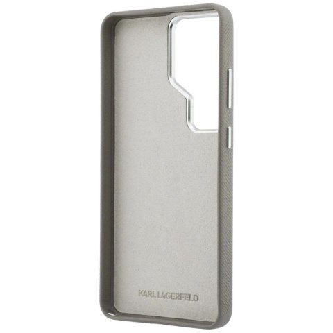 Etui Karl Lagerfeld Saffiano Double Heads Metal na Samsung Galaxy S26 Ultra - srebrne Karl Lagerfeld