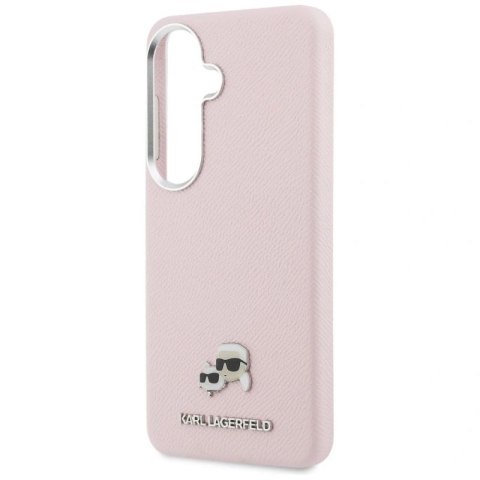 Etui Karl Lagerfeld Saffiano KC Metal Logo MagSafe na Samsung Galaxy S26 - różowe Karl Lagerfeld