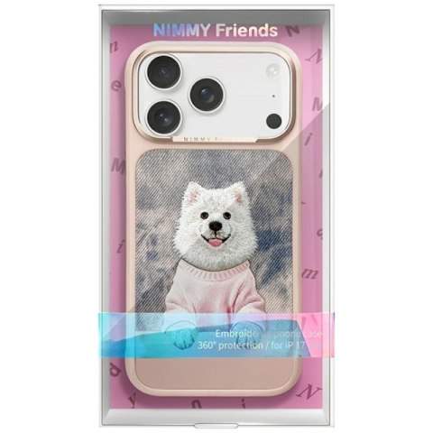 Etui Nimmy Gentle Pets Series Dog MagSafe na iPhone 17 Pro - różowe Nimmy