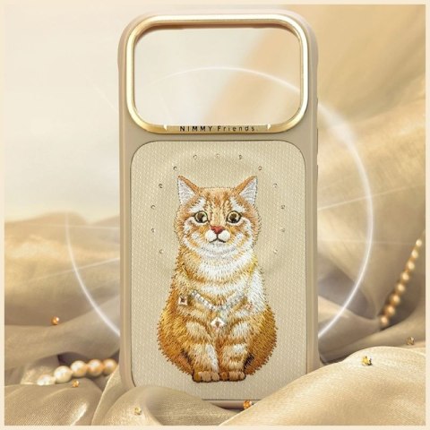 Etui Nimmy Lucky Fashion Cat MagSafe na iPhone 17 Pro - brązowe Nimmy