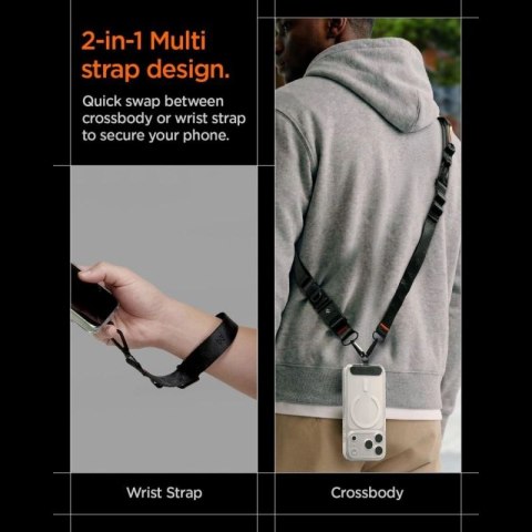 Smycz do telefonu Spigen DA30M Stap Crossbody - czarna Spigen