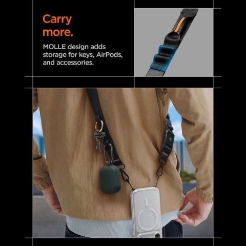 Smycz do telefonu Spigen DA30M Stap Crossbody - czarna Spigen