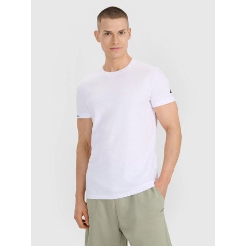 T-shirt regular gładki męski 4F 4FRSS25TTSHM3041-10S 4f