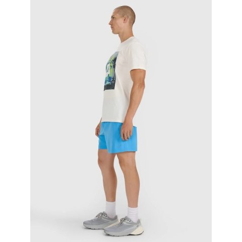 T-shirt regular z nadrukiem męski 4F 4FRSS25TTSHM2846-12S 4f