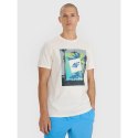 T-shirt regular z nadrukiem męski 4F 4FRSS25TTSHM2846-12S 4f
