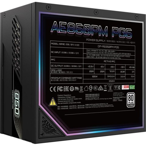 Zasilacz Gigabyte Aorus Elite Platinum ATX 3.1 850W Gigabyte