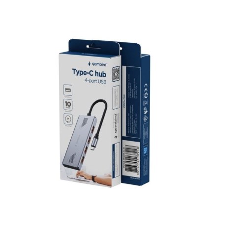 GEMBIRD 4-PORTOWY HUB USB 3.2 (GEN 2) TYPU C SZARY Gembird