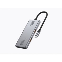 GEMBIRD 4-PORTOWY HUB USB 3.2 (GEN 2) TYPU C Z 4 PORTAMI A + C SZARY Gembird