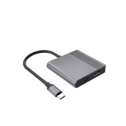 GEMBIRD ADAPTER USB-C DO HDMI + DP 4K 60HZ, CZARNY Gembird