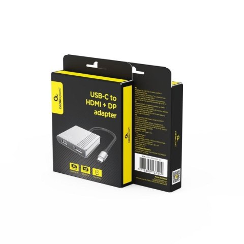 GEMBIRD ADAPTER USB-C DO HDMI + DP 4K 60HZ, CZARNY Gembird