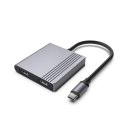 GEMBIRD MULTI ADAPTER USB TYPE-C 3 W 1 (PORT USB + HDMI + PD), KOLOR SZARY Gembird
