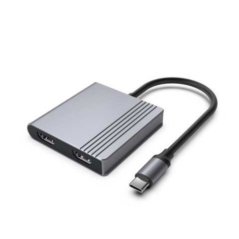 GEMBIRD MULTI ADAPTER USB TYPE-C 3 W 1 (PORT USB + HDMI + PD), KOLOR SZARY Gembird